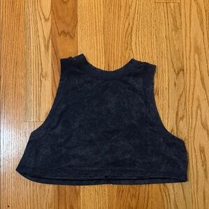 Navy Sleeveless LuluLemon Cropped Top